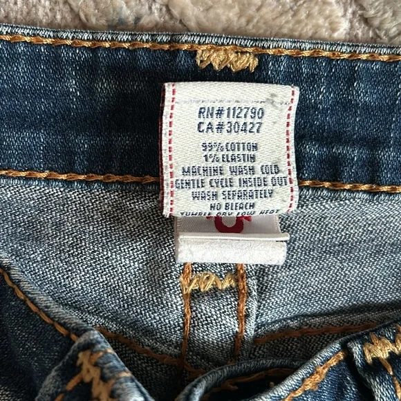 True Religion Blue Flare/boot cut. Size 26  inseam 33” - Picture 6 of 7